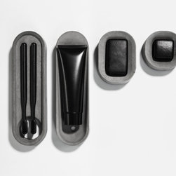 Bentu 'HUI' Concrete Toothbrush and Toothpaste Dish - Toothbrush Holders