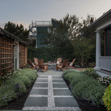 Backyard Fire Pit and Hardscape