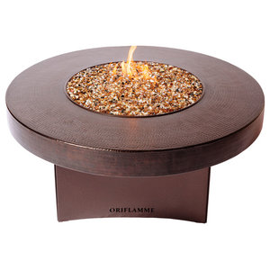 Oriflamme Gas Fire Pit Table Savanna Contemporary Fire Pits