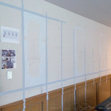 Experiementing with plans on the walls - before