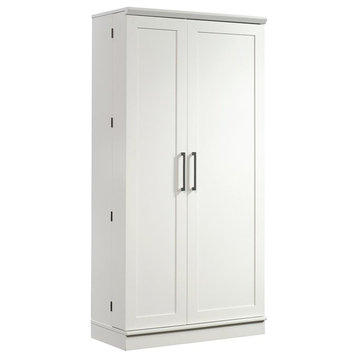 Sauder Homeplus 2-Door Engineered Wood Storage Cabinet in Soft White
