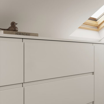 Attic room built in wardrobes