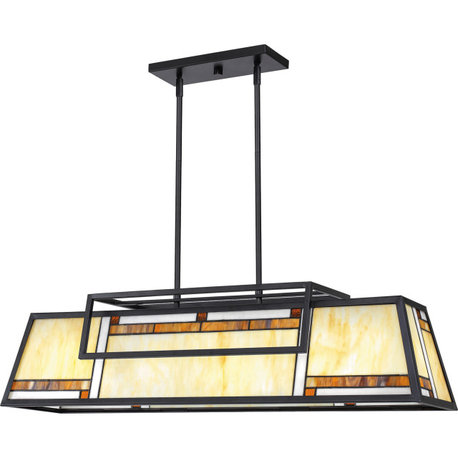 Quoizel ATW439 Atwater 4 Light 39"W Billiard Chandelier - Matte Black