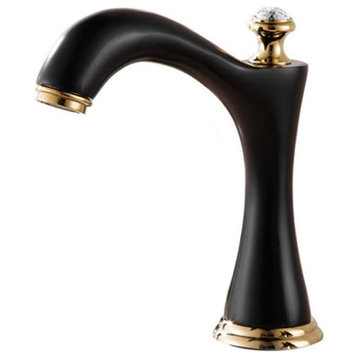 Fontana Commercial Matte Black Widespread Automatic Sensor Bathroom Faucet