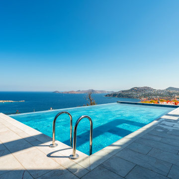 Blue Bead Porcelain Tiles - Bodrum,Mugla Villa