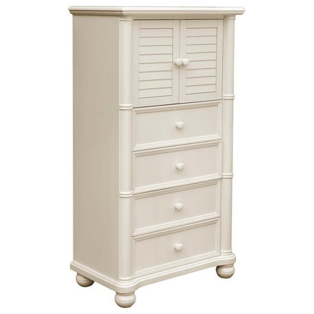 Sunset Trading Ice Cream At The Beach Wood Bedroom Chest in Antique White