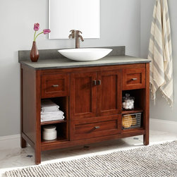 48" ALCOTT BAMBOO VESSEL SINK VANITY - LIGHT ESPRESSO - Bathroom Vanities And Sink Consoles