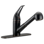 Designers Impressions - Oil Rubbed Bronze Kitchen Faucet With Pull Out Sprayer - Features a pull out sprayer with stainless steel flexible hose.