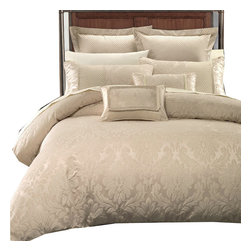Royal Hotel - Sara Jaquard Cotton Blend 7-Piece Duvet Cover Set, Full/Queen - Duvet Covers And Duvet Sets