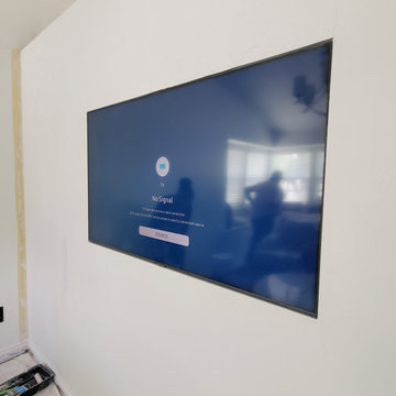 Custom in wall flush Tv mount