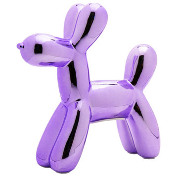 Interior Illusions Plus Lavender Mini Ceramic Dog Piggy Bank - 7.5" tall