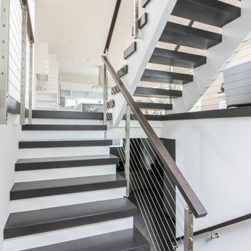 Project #70 | Open-Riser Staircase with Cable Railing