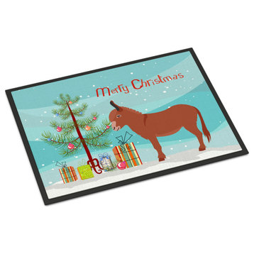 Caroline's TreasuresIrish Donkey Christmas Doormat 18x27 Multicolor