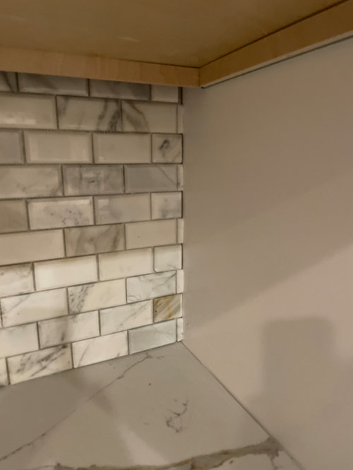 Thick grout lines under