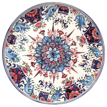 Tuscan Ceramiche Mori 20" Round Serving/Wall Platter with Rossetti Design