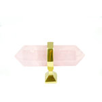 Stephen D. Evans - Dresser Drawer Handles 3" Rose Quartz Drawer Pulls, Brass - This drawer pull features a 3" expertly-cut genuine rose quartz wrapped in solid brass hardware.  Choose your custom finish of brass, chrome or satin nickel.  1.75 inch projection.