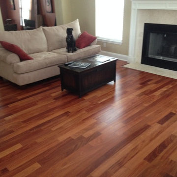 New Santos Mahagony wood flooring in Jacksonville Beach