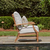 Summer Classics Set Of 2, Croquet Arm Chair, Linen Dove Cushion