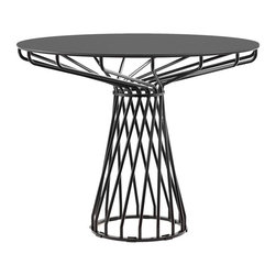Dining TablesVelletri Black 62cm HPL Board Indoor Outdoor Cafe Table by Glid Stu - Dining Tables