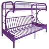 Eclipse Twin/Full/Futon Bunk Bed, Purple