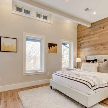 Basement remodeled with bedroom space and extra closet space in Vienna