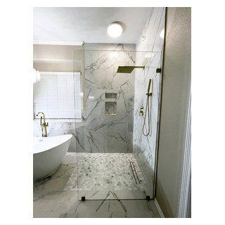 Primary Bathroom Complete Remodeling in Katy - Contemporary - Bathroom ...