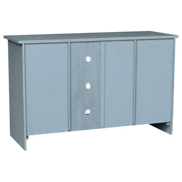 Entertainment / TV Stand - With 2 Doors - 48", Ocean Blue - Antique Rubbed