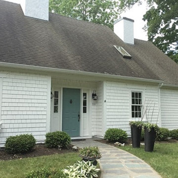Shingle Siding, Paint, Gray to White, Newton, MA