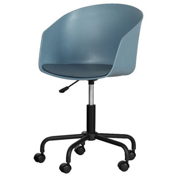 Scandinavian Blue Office Swivel Chair Flam South Shore