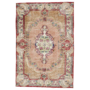 Brown Vintage Turkish Hand-Knotted Rug, 5'11" x 8'8"