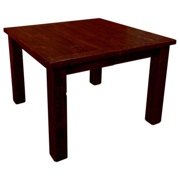Barnwood Style Timber Peg Family Dining Table, Michael's Cherry, 36" X 36"