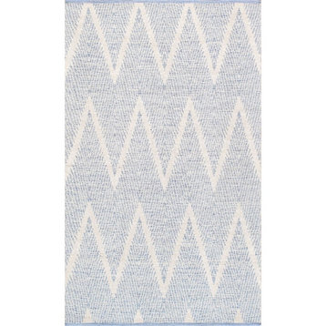 Pasargad Home Simplicity Hand-Woven Cotton Area Rug 8' 0" X 10' 0" Aqua