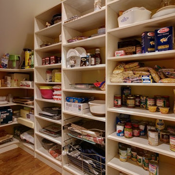 Custom Walk-In Pantry in White Chocolate finish
