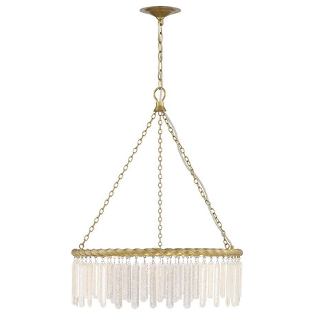 Reverie Brass and Crystal 3-Light Circular Contemporary Chandelier