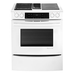 Jenn-Air 30" Slide-in Modular Electric Downdraft Range, White | JES9750CAW - Gas Ranges And Electric Ranges