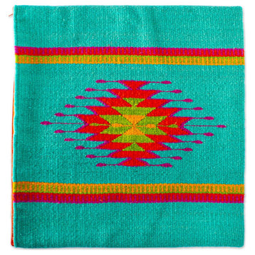 NOVICA Oaxacan Sunset And Wool Cushion Cover