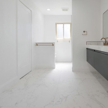 modern white bathroom remodel