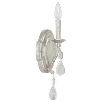 Dudley 1 Light Wall Sconce in Antique Silver