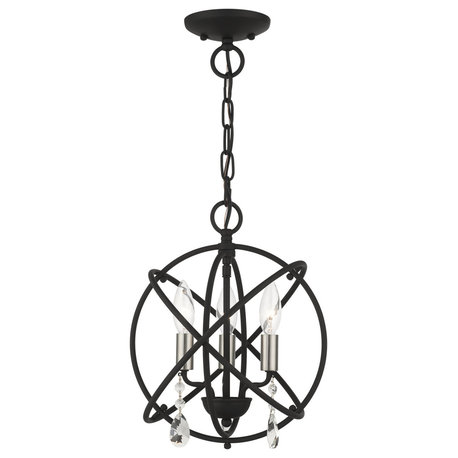 Black Shabby Chic, Dazzling, Country Convertible Chandelier/Semi Flush