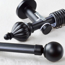 Single Curtain rods in black color - Products