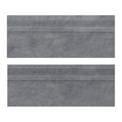 Bardiglio Gray Marble 3/4" Baseboard Molding Polished - Home Decor