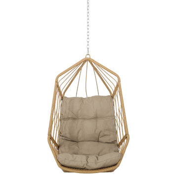 Mesena Outdoor/Indoor Wicker Hanging Chair with 8 Foot Chain (NO STAND)