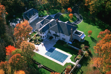 Example of a large classic home design design in New York