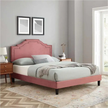 Mod 6582 Dus Modway Furniture Adelaide Adelaide Performance Velvet Queen Platfor