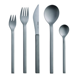 mono - mono mono-a titanium ( 5 piece, brushed) - Flatware And Silverware Sets
