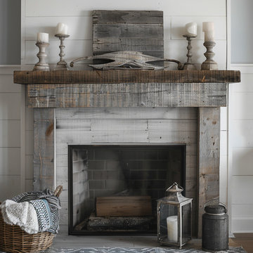 Colored Fireplace Mantels