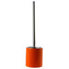 Steel Free Standing Toilet Brush Holder, Resin, Orange