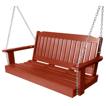 Linden Porch Swing 4', Red