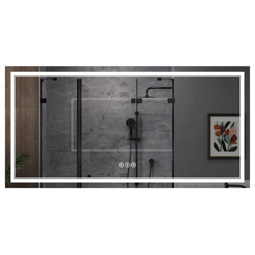 ExBrite Anti-fog LED Bathroom Mirror with Endless Dimming, 36" X 72"