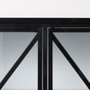 Aurelia Black Metal w/ White Interior & Glass Doors Cabinet